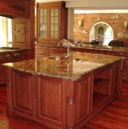 Dark Marble Countertop in Kitchen